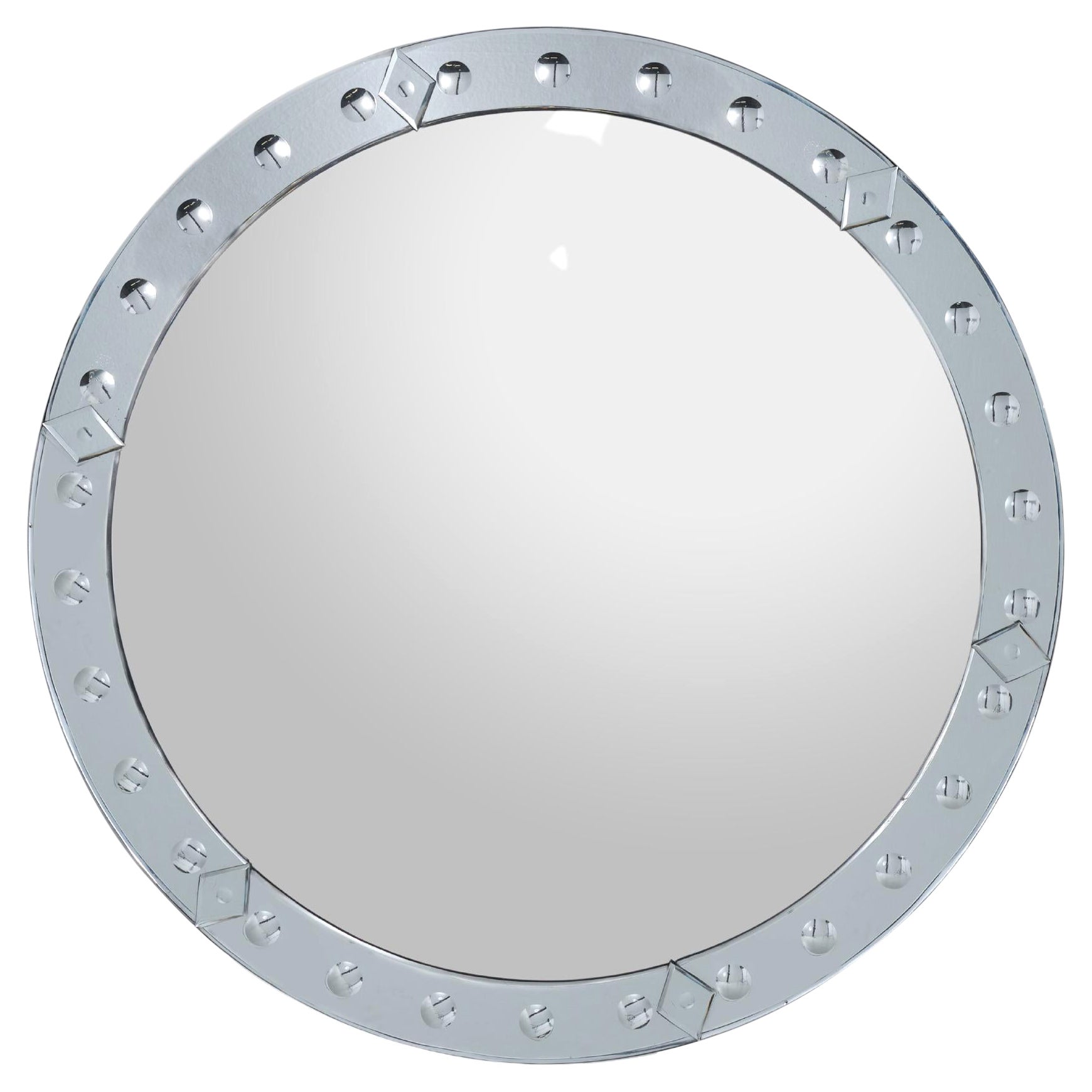 Runder Spiegel, geschaffen von Cristal Art – Italienisches Design, 1960er Jahre im Angebot