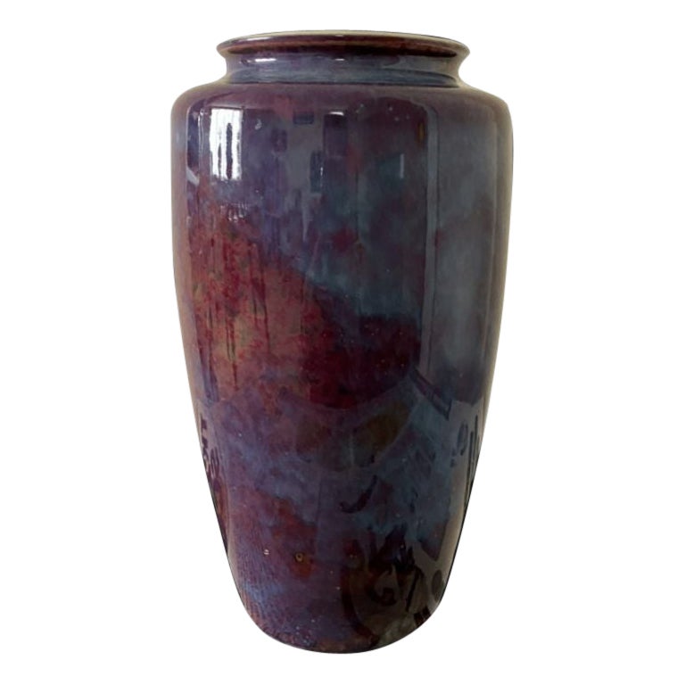 Ruskin High Fired Vase in a Cloudy High-Fired Glaze, 1926 For Sale