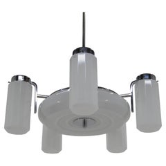 Large Art Deco Chandelier, 1930s, Restored
