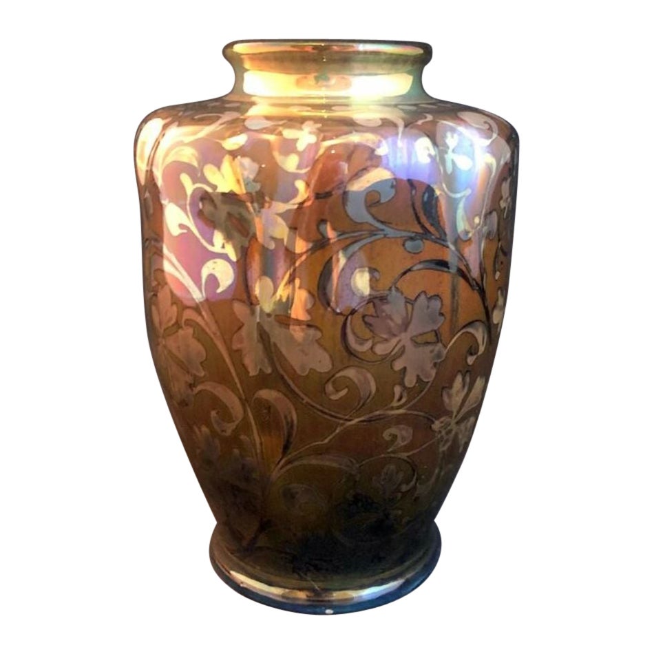 Pilkington's Lustre Vase with Moulded Shoulders, 1915 For Sale