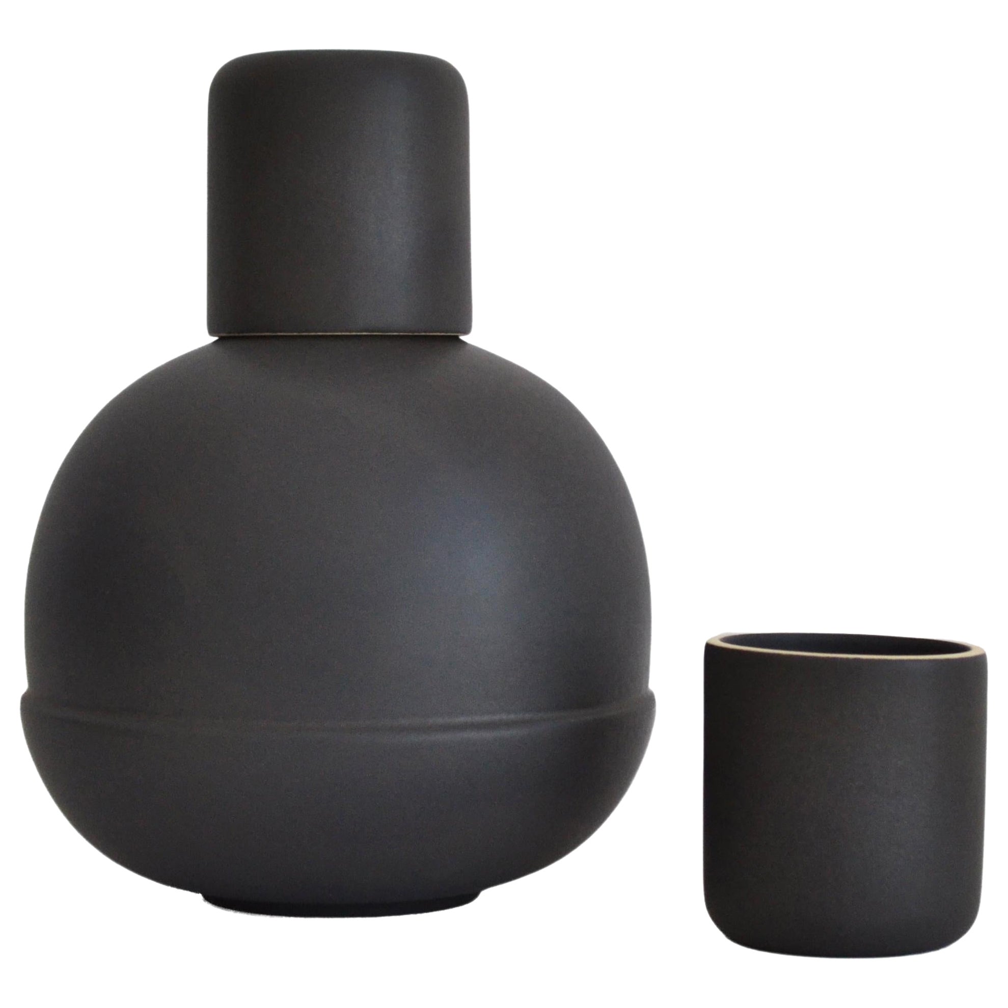 Carmella Barware Wide Bottle, Black For Sale at 1stDibs