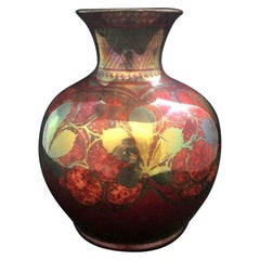 Pilkingtons Lustre Vase Decorated with Stylised Fruit and Leaves, 1920s