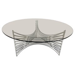 Space Age Chrome Wire Coffee Table, 1970s