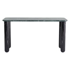 Small Green and Black Marble "Sunday" Dining Table, Jean-Baptiste Souletie