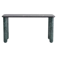 Small Black and Green Marble "Sunday" Dining Table, Jean-Baptiste Souletie