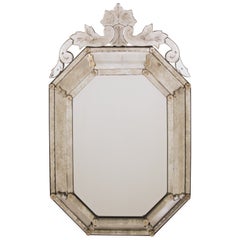 Octagonal Venetian Mirror with Smokey Glass Frame