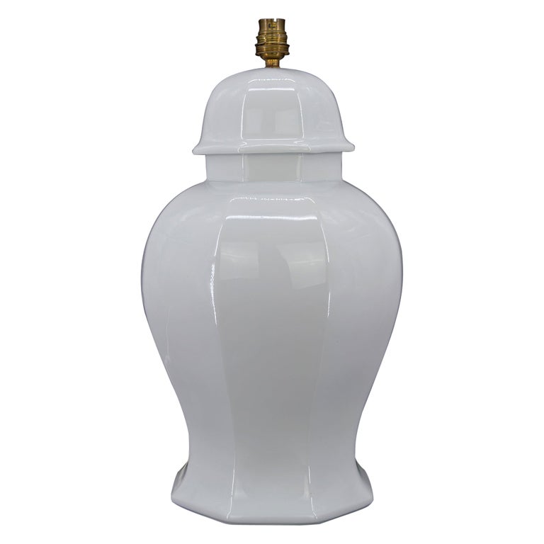 White Porcelain Lamp by Pillivuyt, Japonisme, France, circa 1970 For ...