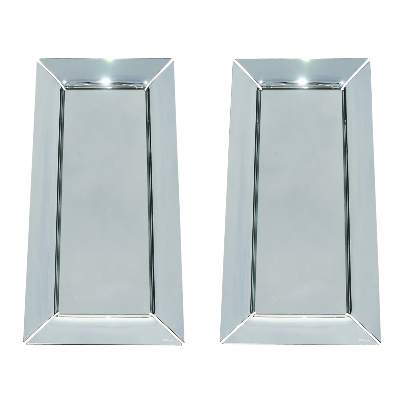 PAIR OF SUBLIME DESIGNER PHILIPPE STARCK FIAM CAADRE WALL MiRRORS 155CM TALL For Sale