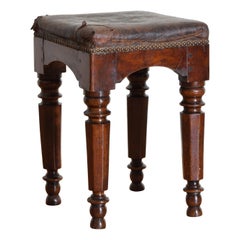 English William IV Period Shaped Mahogany Footstool/Bench, ca. 1835