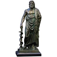 Bronze Sculpture, Asclepius, Greek God of Medicine
