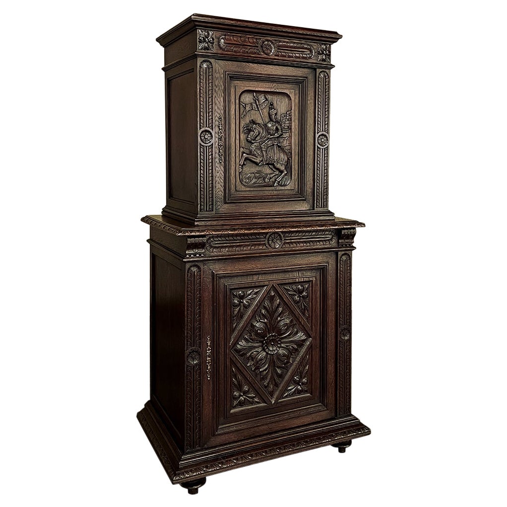 19th Century French Renaissance Two-Tiered Cabinet For Sale