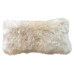 Custom Lumbar Sheepskin Pillow Cover with Insert