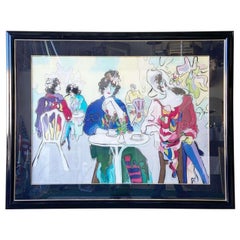 Vintage Art Deco Avi Painting on Silk