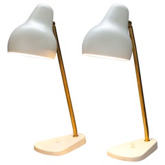 Early Pair '2' of Vl Table Lamps by Vilhelm Lauritzen by Louis Poulsen