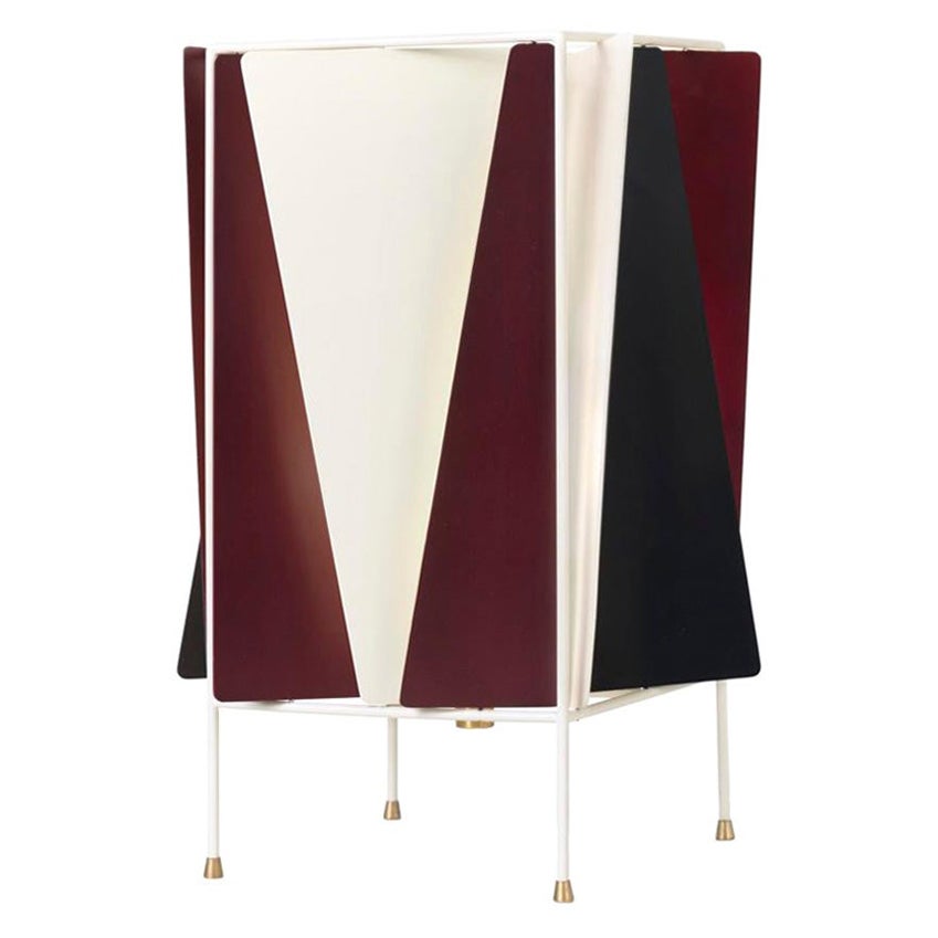 Greta Grossman 'B-4' Table Lamp for Gubi in Chianti and White For Sale