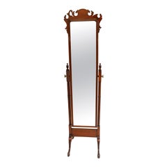 Georgian Cheval Mirror Swivel Mahogany, 1890