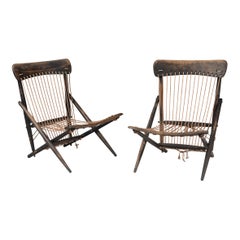 Japanese Midcentury Rare Pair of Maruni Lounge Chairs