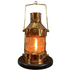 Copper Ship’s Anchor Lantern by British Maker