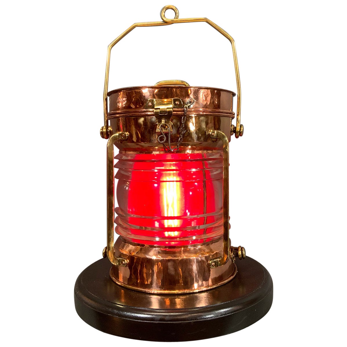 Solid Copper Ship’s Lantern by Tung Woo of Hong Kong For Sale