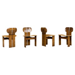 Afra and Tobia Scarpa Africa Dining Chair for Maxalto, 1976, Set of 4