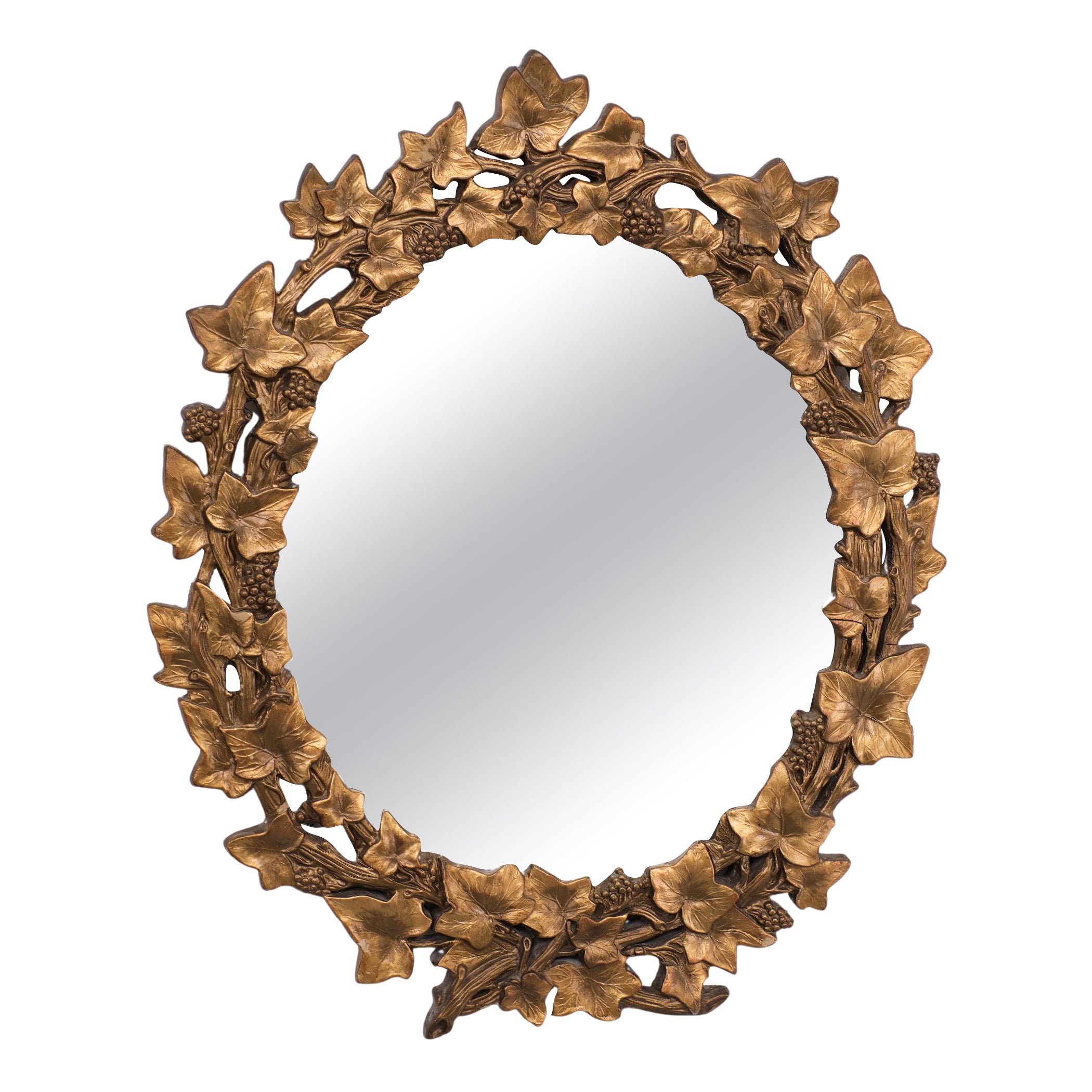 Artisona Grape Leafs Wall Mirror 1970s England