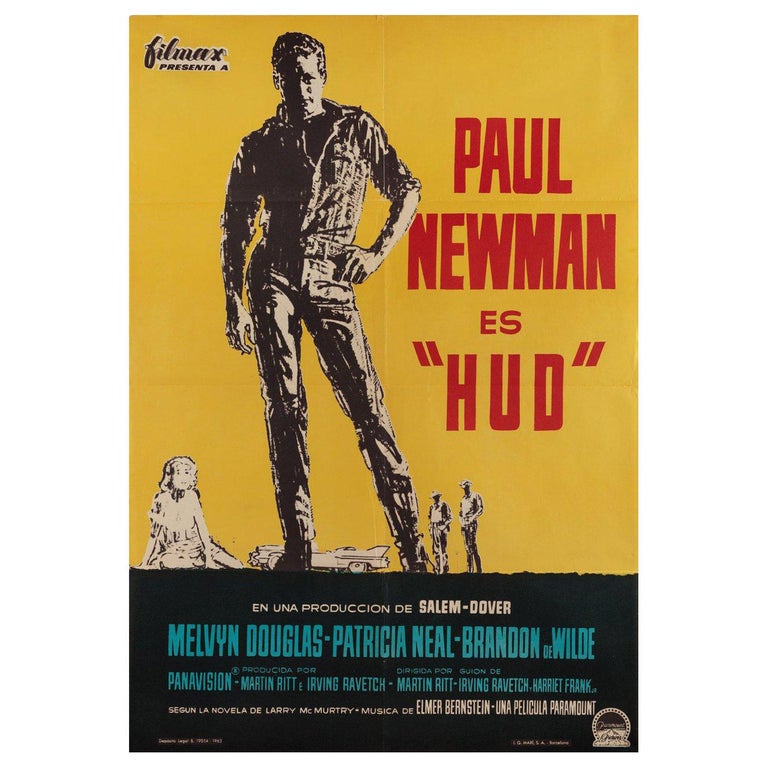 Hud 1963 Spanish B1 Film Poster For Sale at 1stDibs