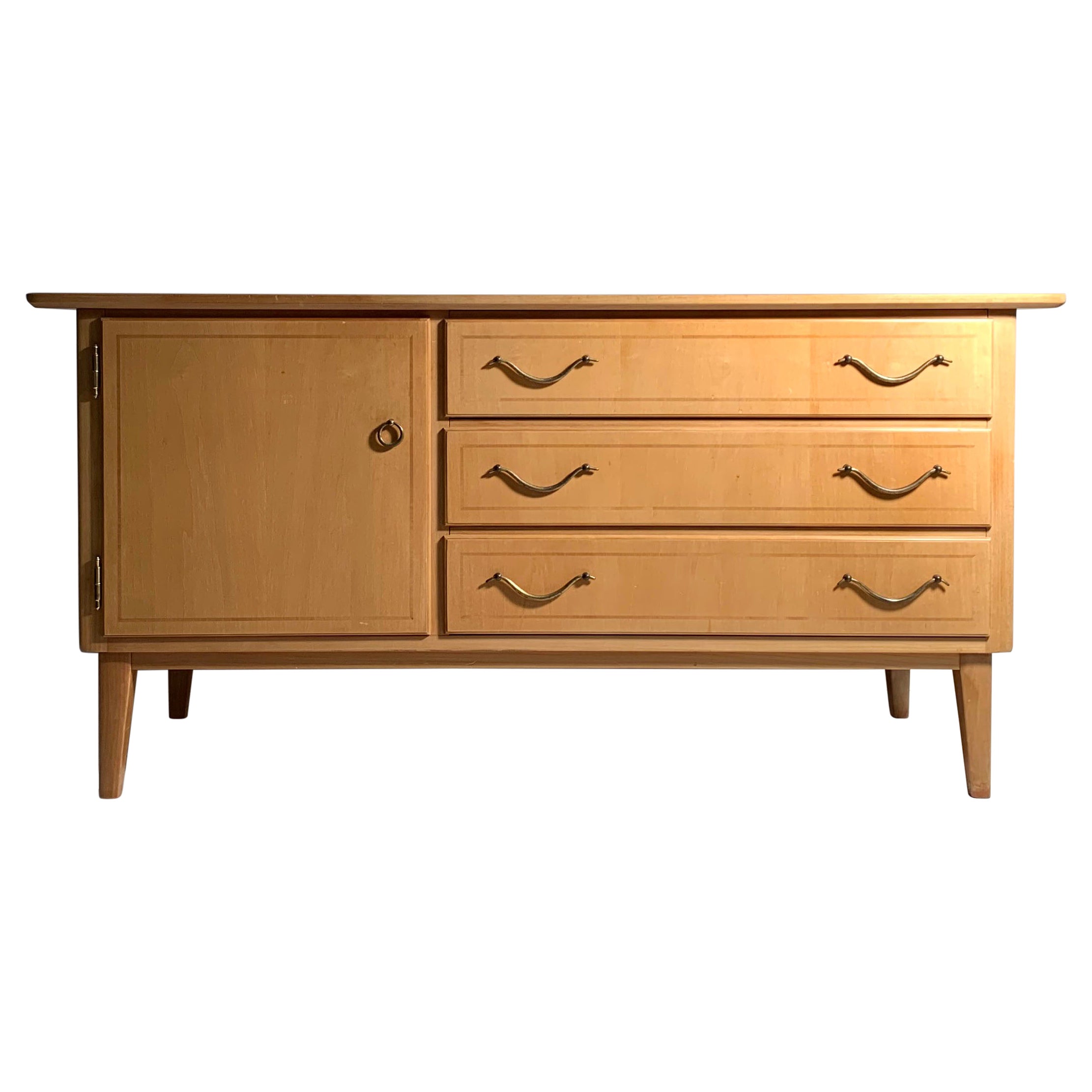 Vintage 1940s Petite Swedish Sideboard Cabinet