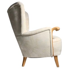 Vintage 1940s Swedish Wingback Lounge Chair