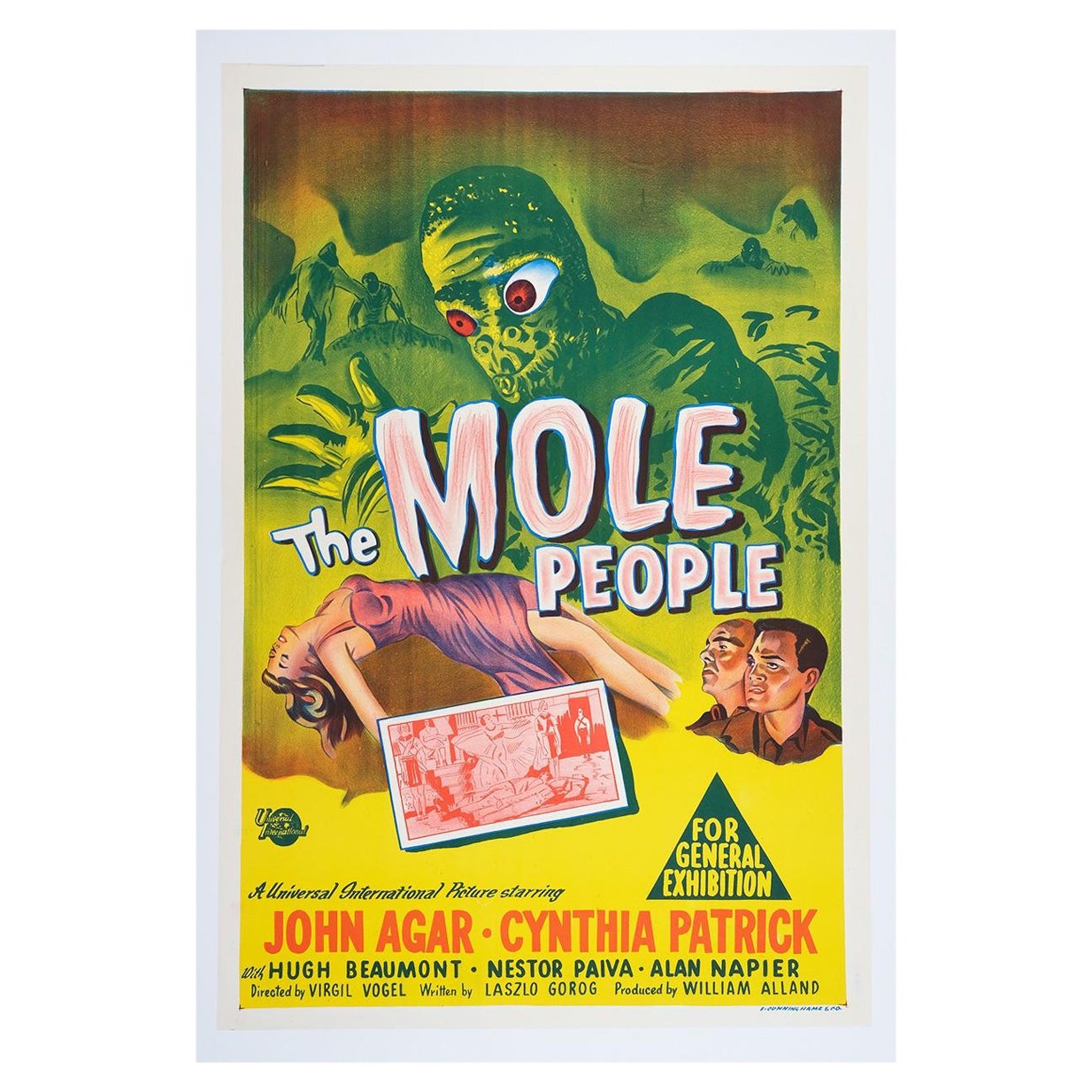The Mole People '1956' Original Sci-Fi Vintage Poster Mint, Artwork For Sale