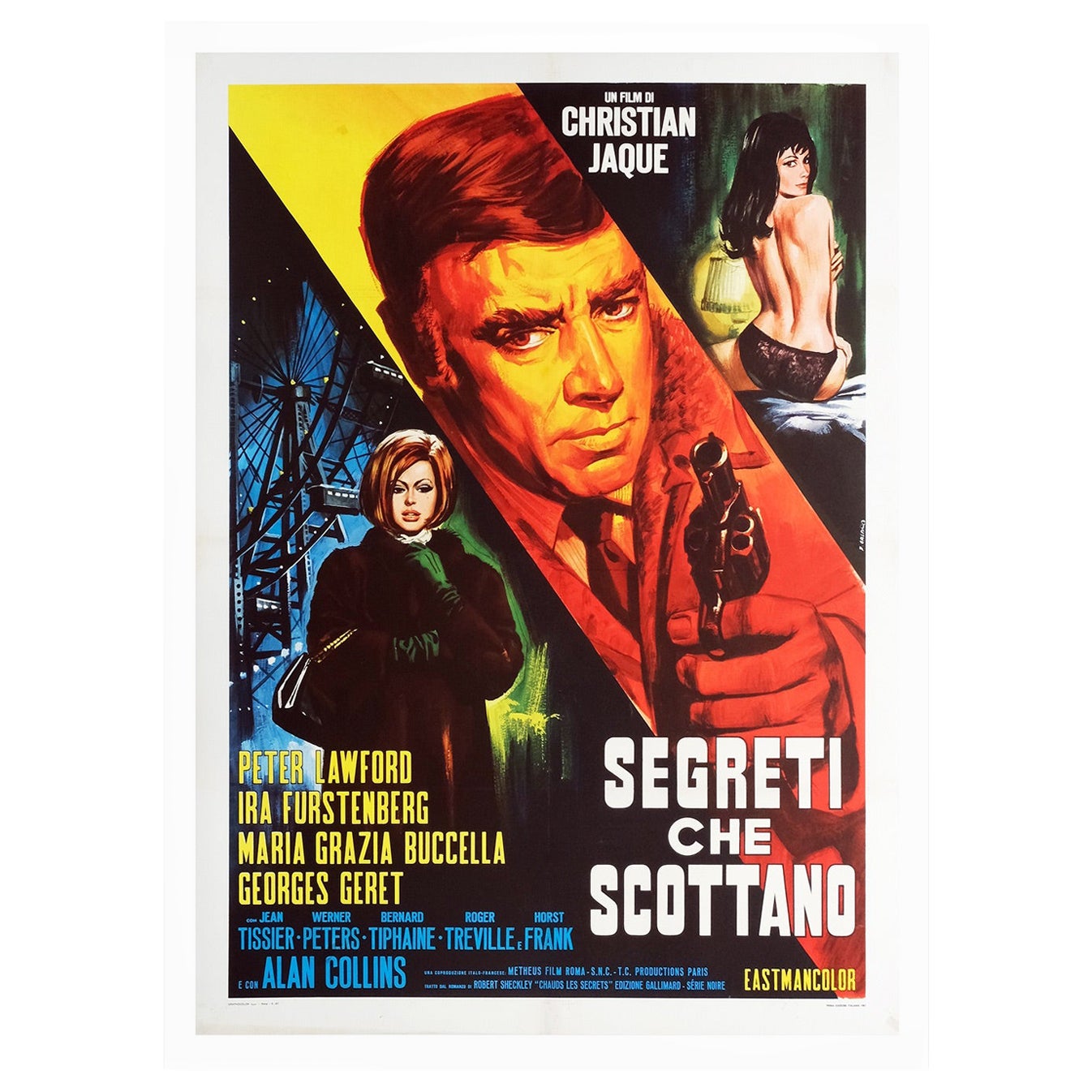 Segreti Che Scottano '1967' Italian Original Vintage Poster Linen Backed For Sale