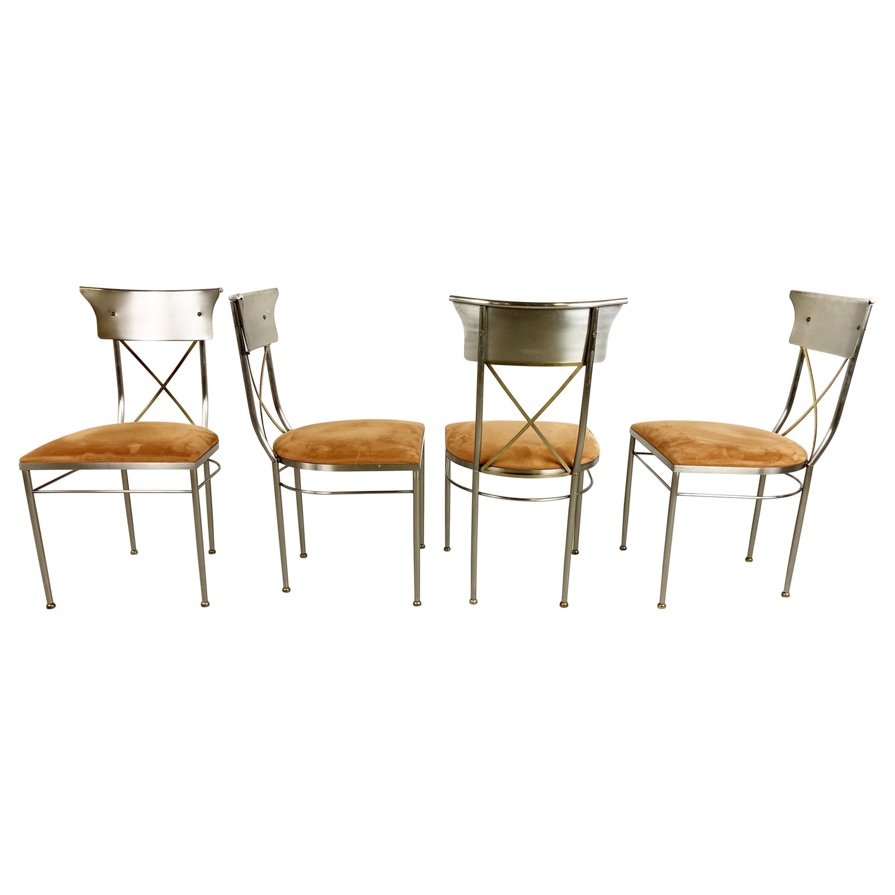Vintage Dining Chairs by Belgo Chrom, Set of 4, 1970s