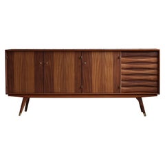 Enfilade Sven Andersen en noyer, style scandinave moderne, années 1950