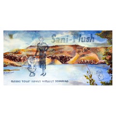Large Late 20th Century Surreal Environmental Painting