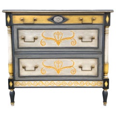 Italian Neo-Classical Revival Style Hand Painted Chest Attributed to Patina