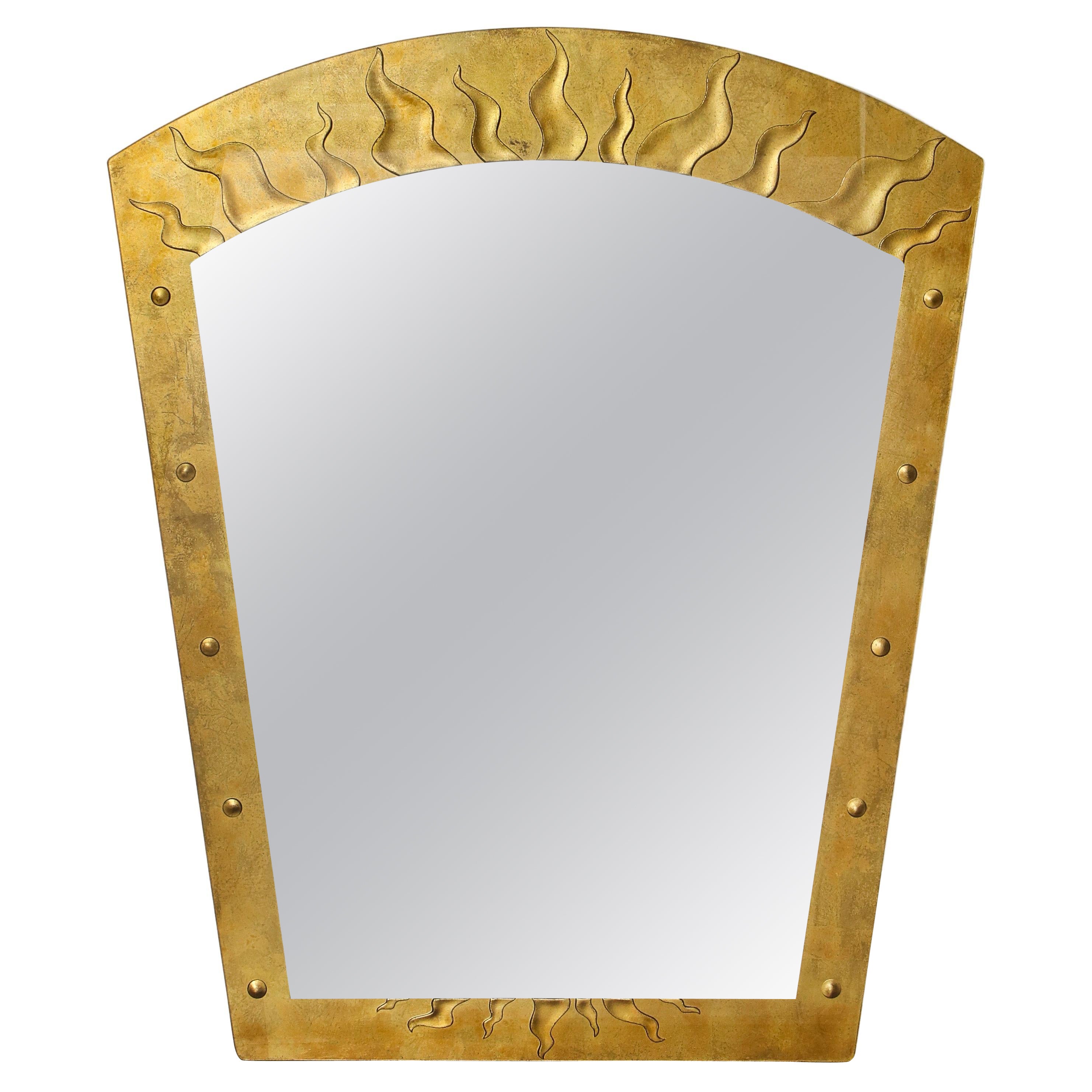 David Marshall Èglomisé Wall Mirror For Sale