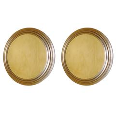 1970s Pair of Round Mirror by Gianni Moscatelli for Formanova