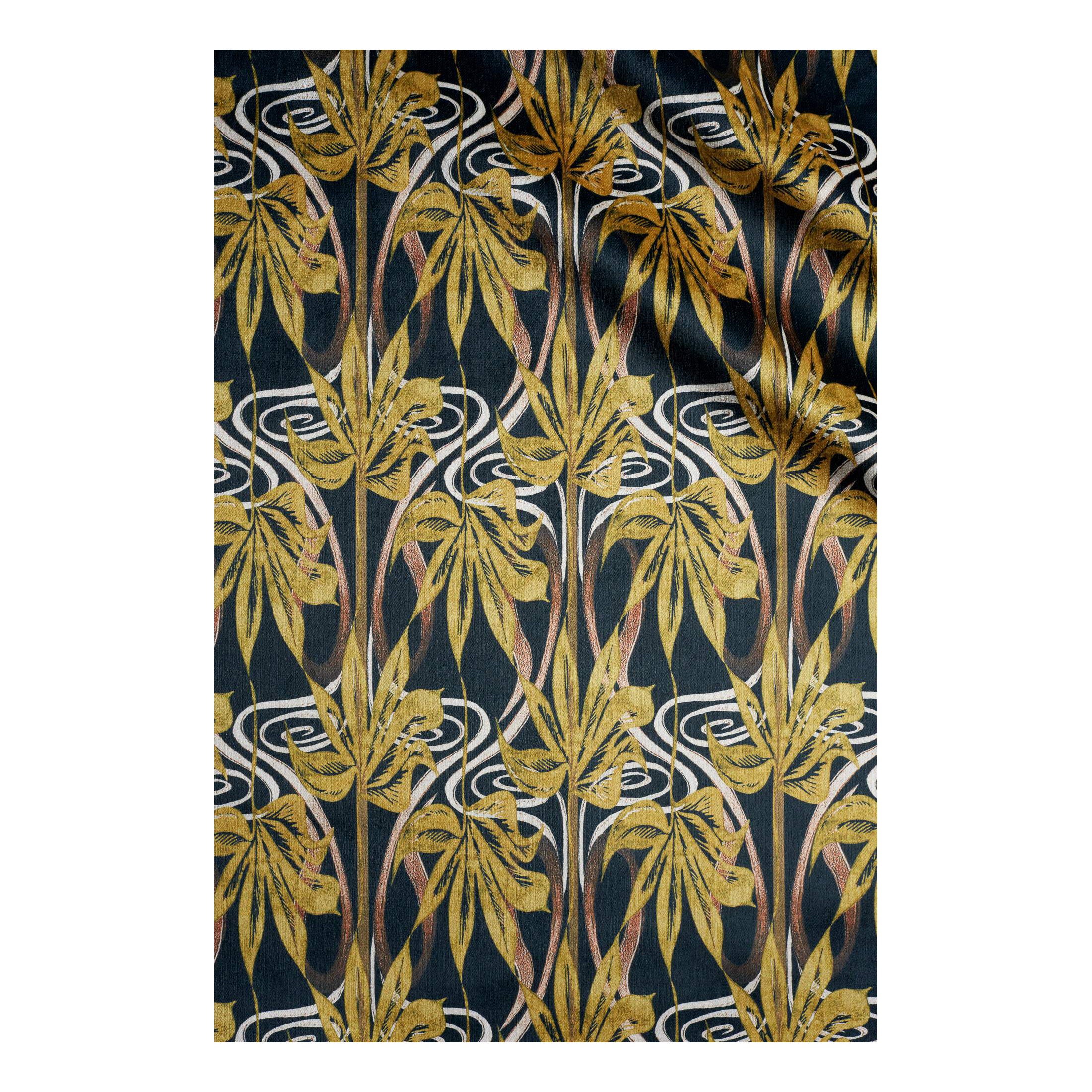 Dianne Gold Velvet Fabric For Sale