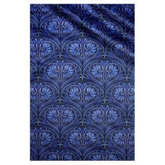 Loulou Electric Blue Velvet Fabric