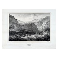 1833 Segesta Sicile, Muller & Horner, Ledoux sc., grande lithographie sur pierre