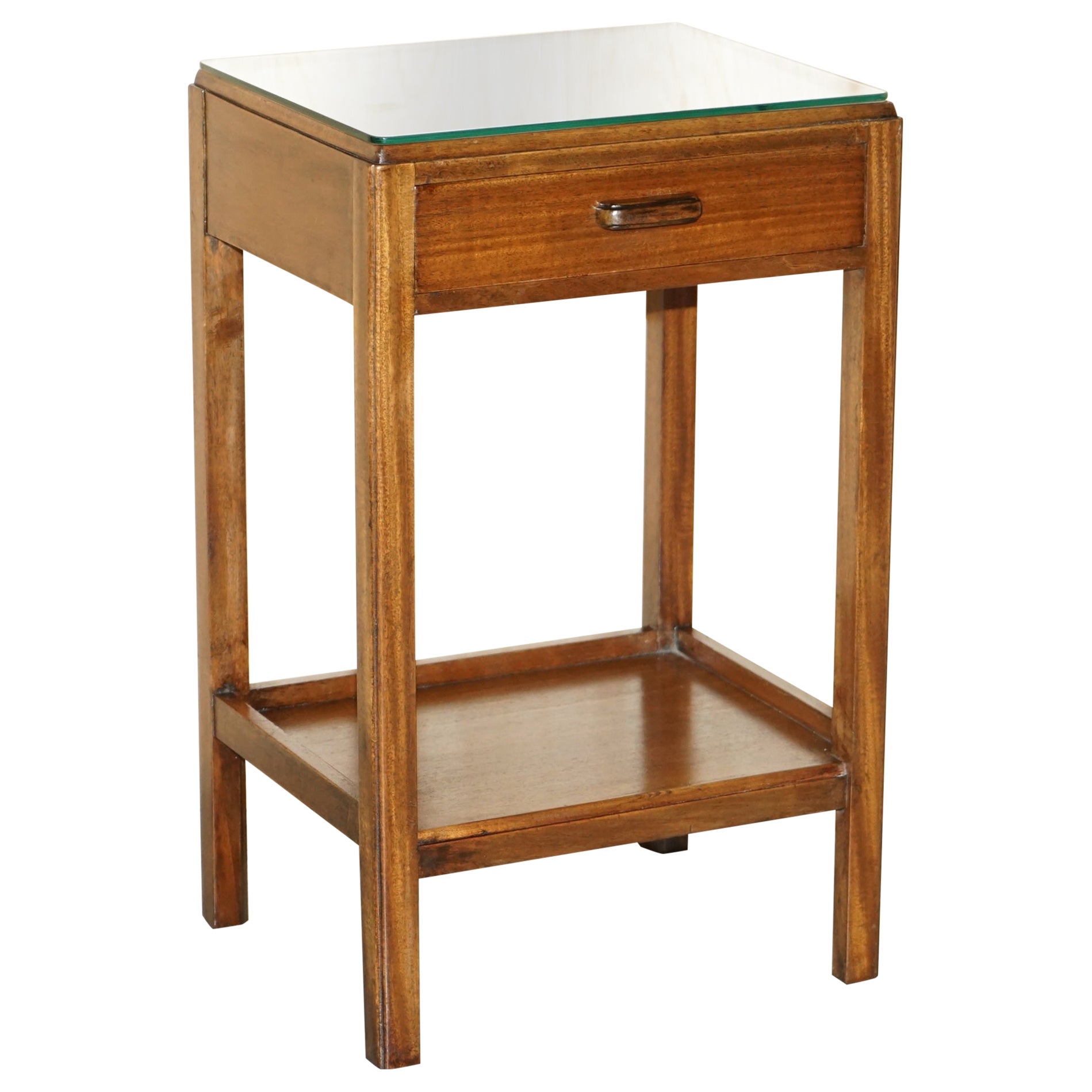 Große Moss Partners 1952 Mid-Century Modern Englische Eichenholz-Beistellleuchte Beistelltisch Weintisch