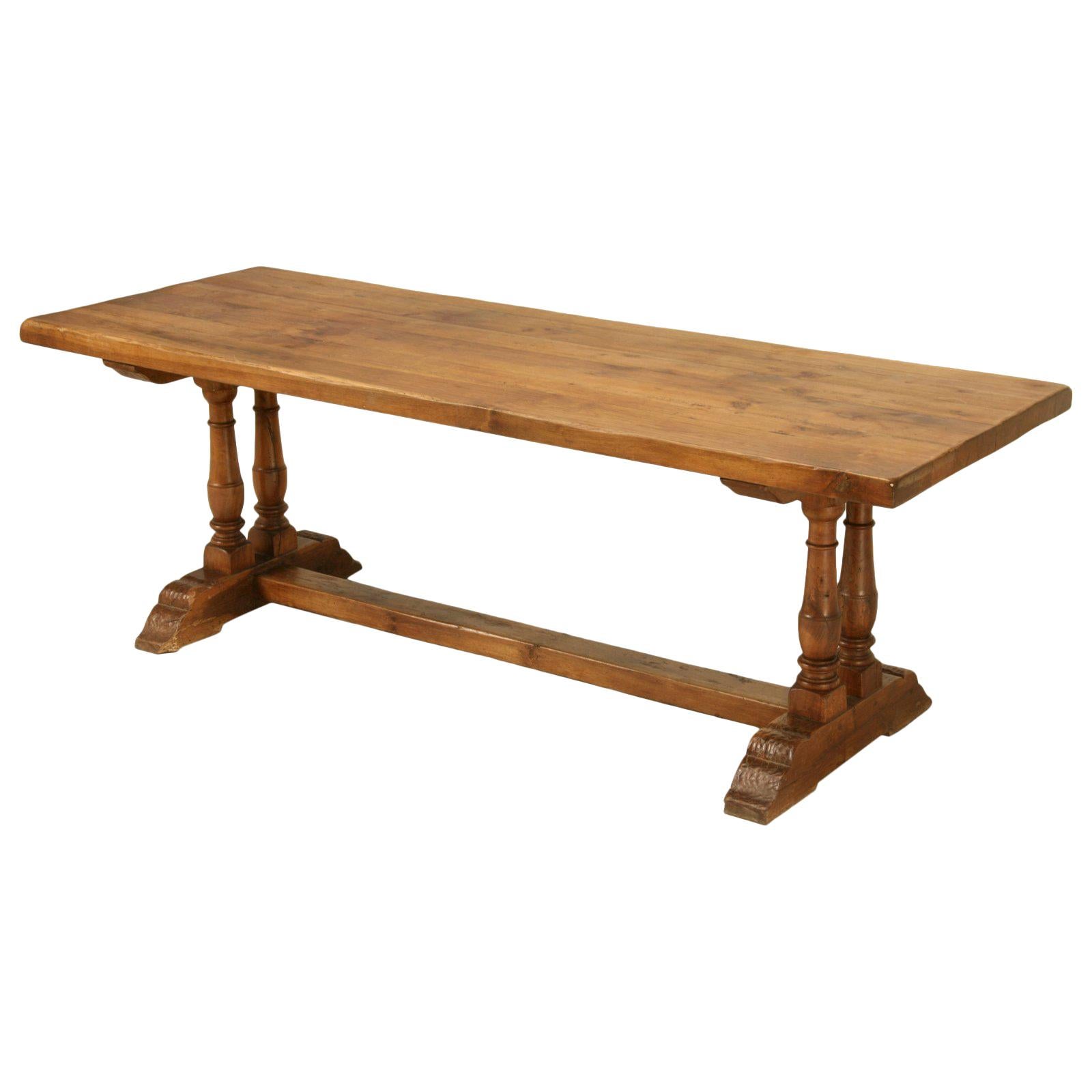 Antique French Farm Table Found in a French Monastery Late 1800's
