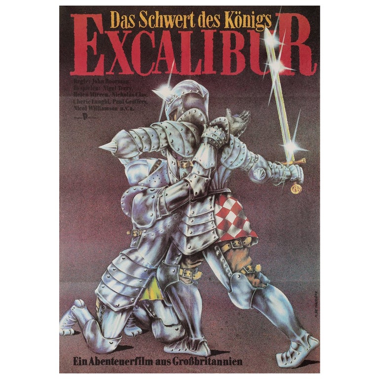Excalibur 1981 East German A1 Film Poster For Sale