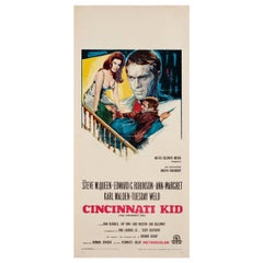 Vintage Cincinnati Kid 1965 Italian Locandina Film Poster