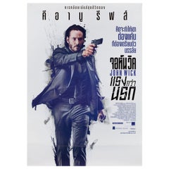 Affiche de film thaïlandaise B2 de John Wick, 2014