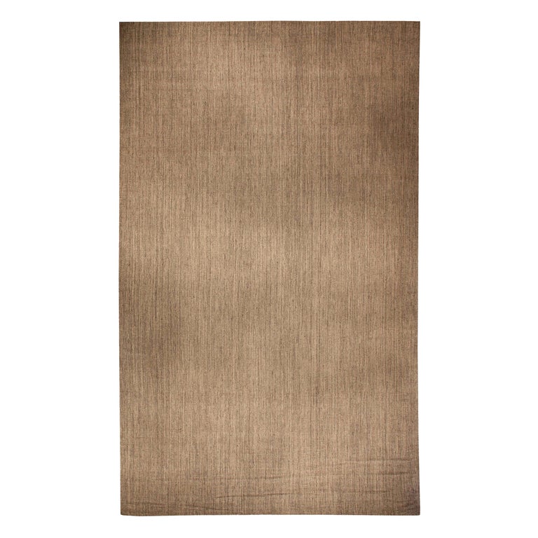 Cordero Y Rug Contemporary Tulu Nadu “Corduroy” Solid Brown Rug by Doris Leslie Blau ...