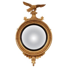 Regency Giltwood Convex Eagle Mirror