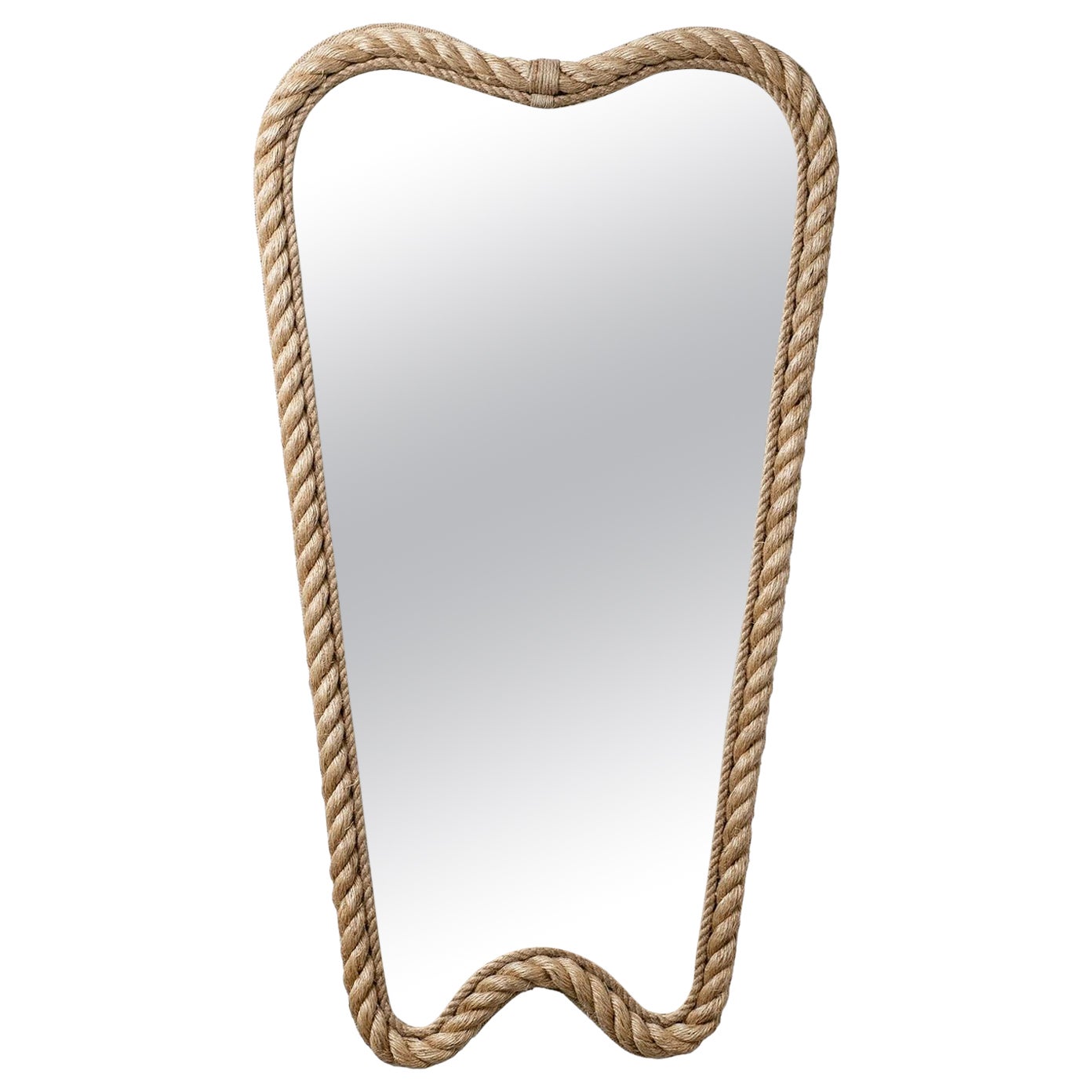 French Rope Mirror in the Style of Audoux & Minet