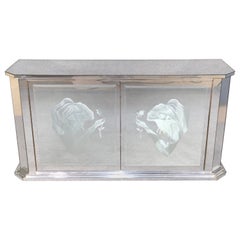 Mirrored Etched Glass Cabinet