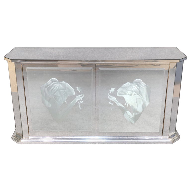Mirrored Etched Glass For Sale at 1stDibs