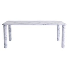 X Large White Marble "Sunday" Dining Table, Jean-Baptiste Souletie